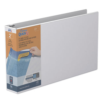 Stride Quickfit Ledger D-ring View Binder, 3 Rings, 2" Capacity, 11 X 17, White freeshipping - TVN Wholesale